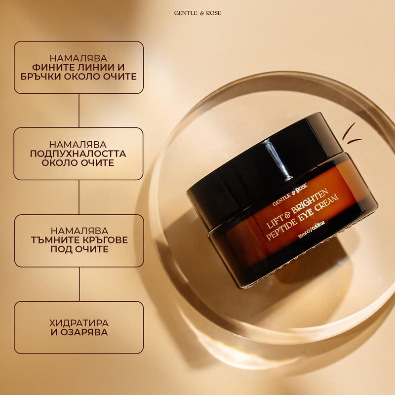 Околоочен крем с пептиди Lift & Brighten